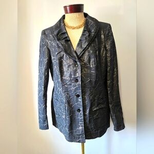 HUCKE BERLIN Lunen Blend Black Floral Women's Jacket. Size 14